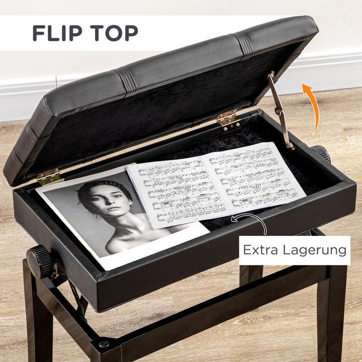 Produktbild Homcom Klavierbank mit Stauraum (Klavierbank)