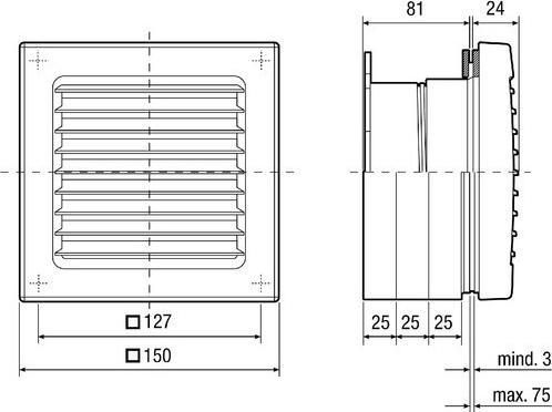 Immagine prodotto Maico Elektroapparate-Fabrik GmbH Kit di installazione per finestre con sportello esterno fisso FE 100/1