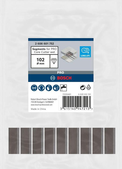 Produktbild Bosch Professional Zubehör PRO Core Cutter wet, 102 x 10 mm, 1 1/4-Zoll-UNC (102 mm)