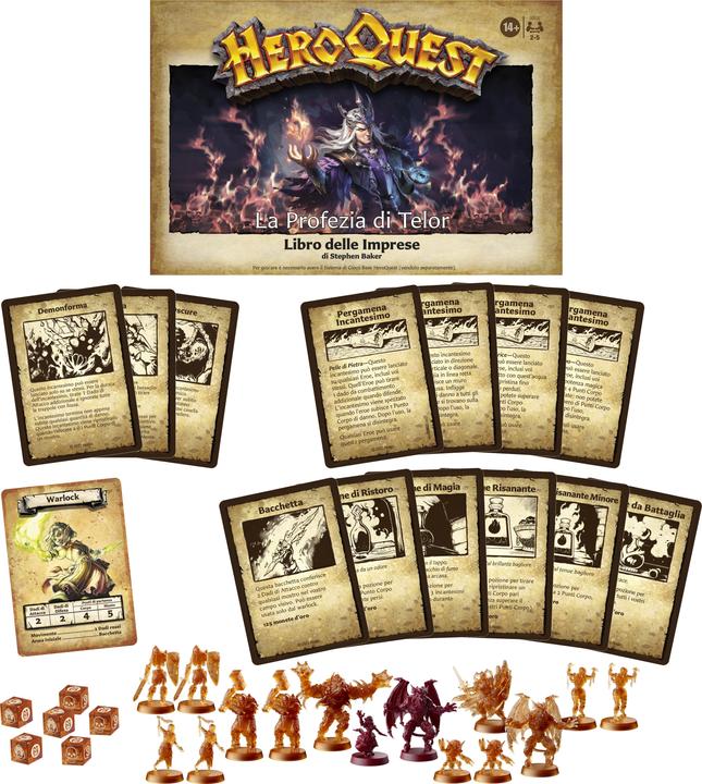 Image du produit Hasbro Gaming Pack Aventure HeroQuest La Prophétie de Telor, jeu de base HeroQuest requis (Italien)