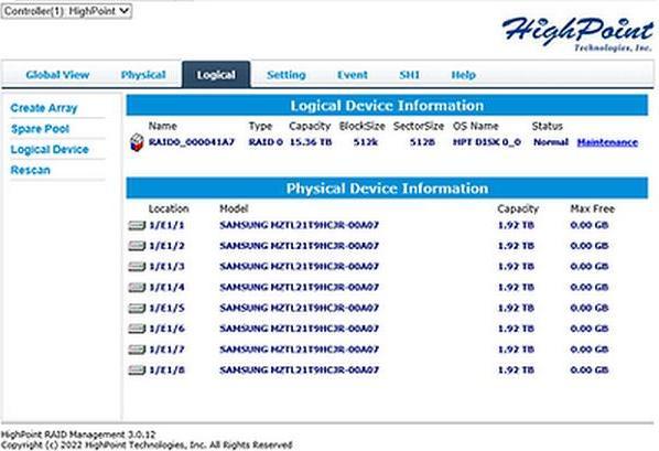 Immagine prodotto HighPoint Scheda bus host SSD7749E