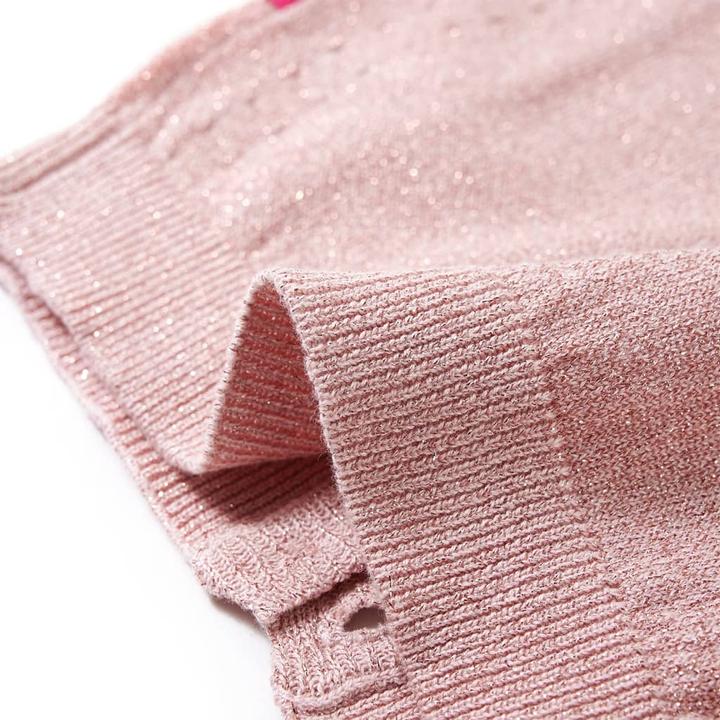 Actual product image vidaXL Children's cardigan pale pink 128,Material: 97 % cotton. 3 (128)