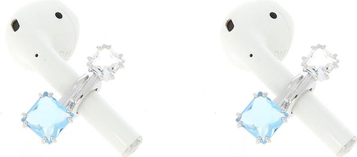 Actual product image Swarovski Jewellery for earphones blue 5619485 (Rhodium-plated metal)