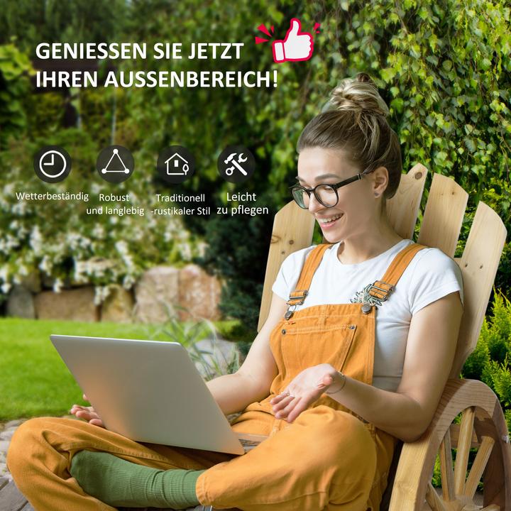 Actual product image Outsunny Rocking chair with wheel design armrests