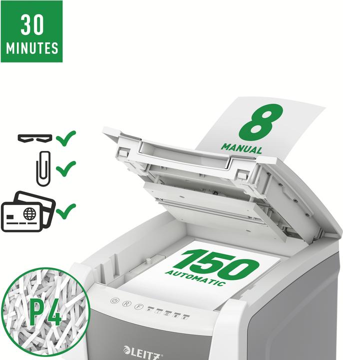 Immagine prodotto Leitz Tritatutto IQ Autofeed Office 150 taglio particellare 44 l (Taglio delle particelle)