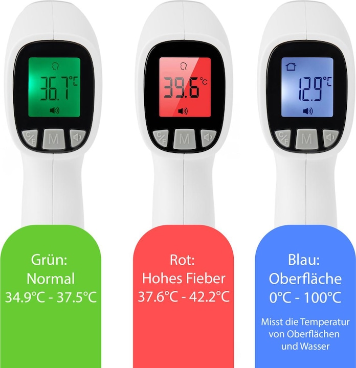 Produktbild Pulox Infrarot Thermometer JPD-FR202 (Stirn, Berührungslos)