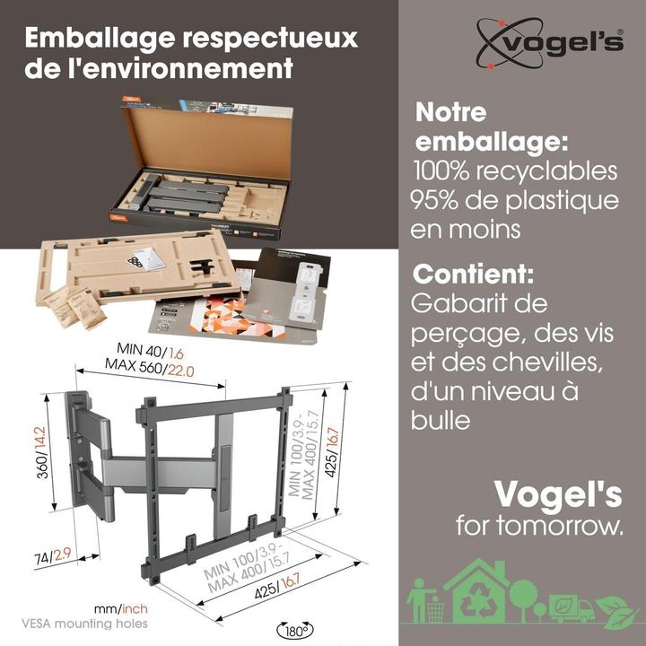 Image du produit Vogels TVM 5445 (Mur, 65", 35 kg)
