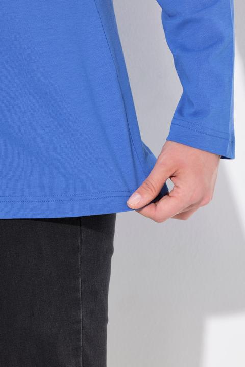 Actual product image Ulla Popken Basic Round Neck Long Sleeve Slim Fit Cotton Tee (58)