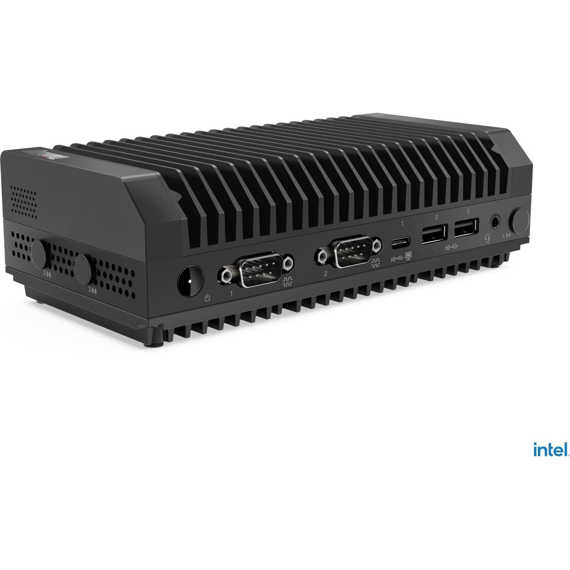 Lenovo ThinkEdge SE30 (Intel Core i5-1145GRE, 16 GB, 512 GB, Intel Iris Graphics), PC, Schwarz