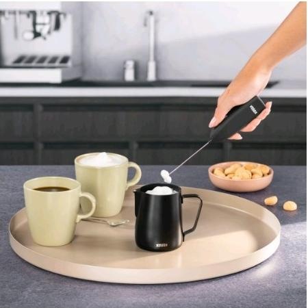 Image du produit Xavax Pot à lait Barista en acier inoxydable, pot à mousse de lait, 350ml, noir mat (0.35 l)