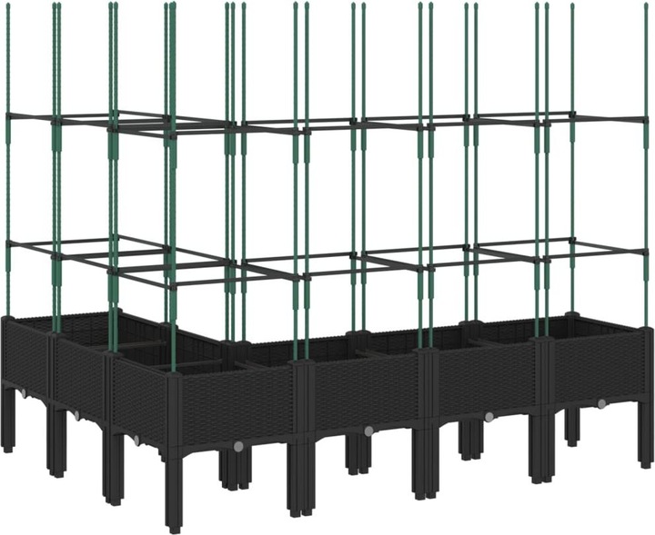 Actual product image VidaXL Planter with trellis PP
