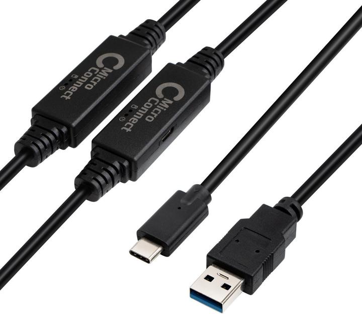 MicroConnect USB C – USB A (10 m, USB 3.2 Gen 1, 7.50 W)