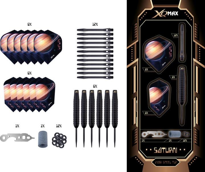 XQ Max 6 PCS Steel Tip Dart Set (20 g)