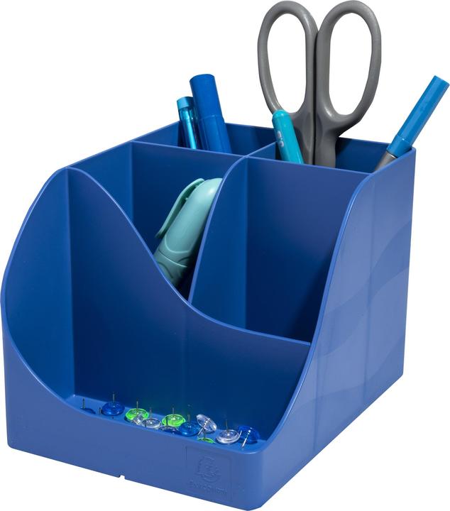 Image du produit Exacompta Pochette multi-usages Pen Wave, 4 compartiments, bleu