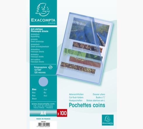 Immagine prodotto Exacompta Copertina trasparente A4, 100 pezzi, blu (A4, 100x)