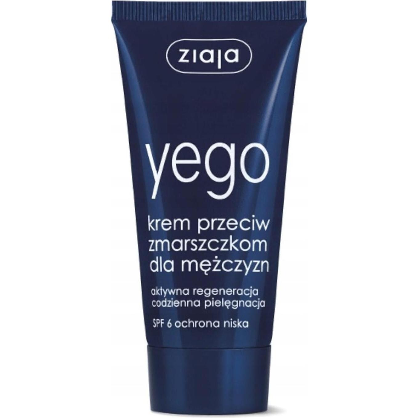 Ziaja, Crema viso, Yego Men Crema Antirughe Spf 6 - Crema Viso Quotidiana per Uomo (50 ml, Crema da giorno)