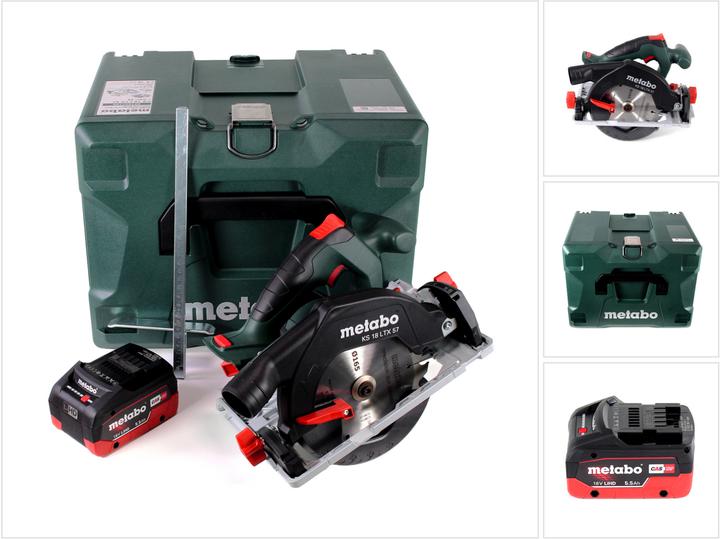 Produktbild Metabo KS 18 LTX 57 Akku Handkreissäge 18V 165x20mm+ 1x Akku 5,5Ah + MetaLoc - ohne Ladegerät