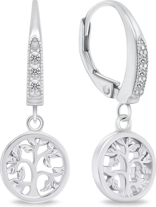 Image du produit Brilio Silver - Boucles d'oreilles mode dangle Arbre de vie EA740W