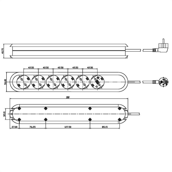 Image du produit Bachmann Cordon d'extension Smart (6x, CEE 7/3, 5 m)