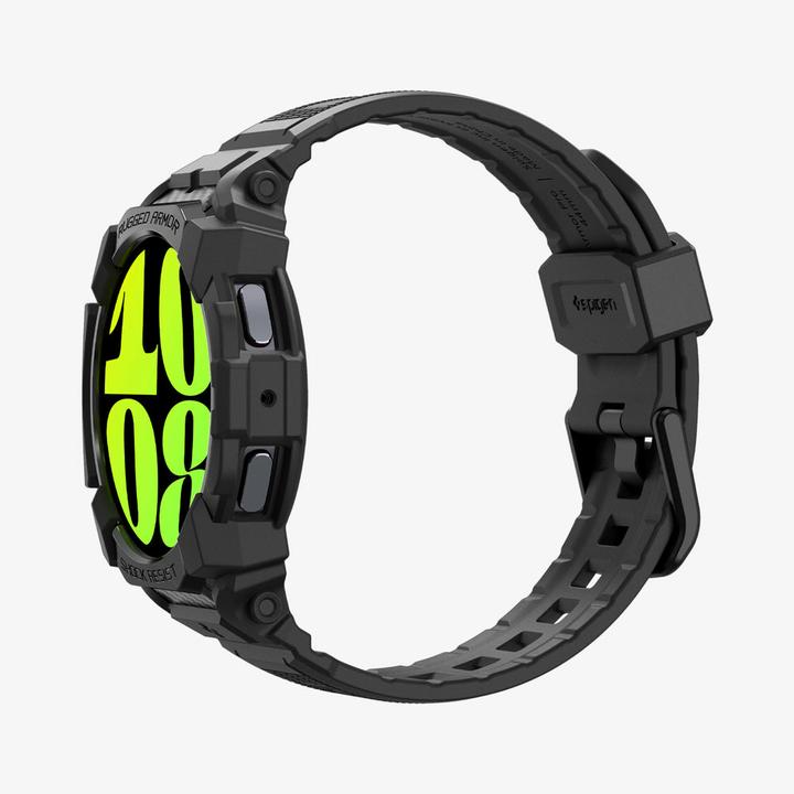 Actual product image Spigen Rugged Armor Pro Galaxy Watch 7 (44mm) Case + Band Matte Black