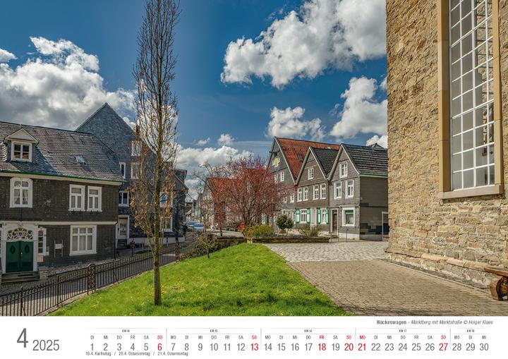 Immagine prodotto Hückeswagen 2025 calendario illustrato A3 paesaggio con rilegatura a spirale (A3)