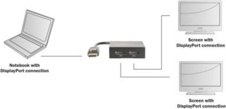 Actual product image Digitus DisplayPort to DisplayPort Splitter