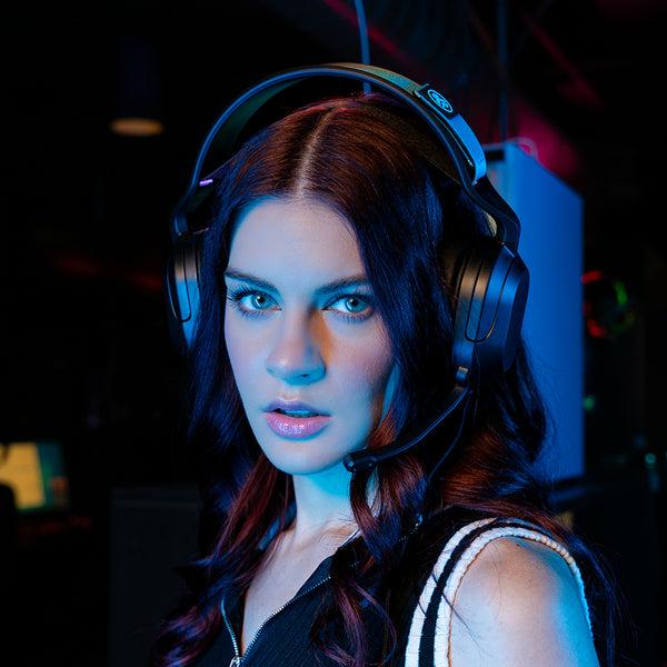 Produktbild JLab Audio Jlab Nightfall Wired Gaming Headset Black Kabelgebunden, 3,5-mm-AUX-Konsolenkabel (Kabelgebunden)
