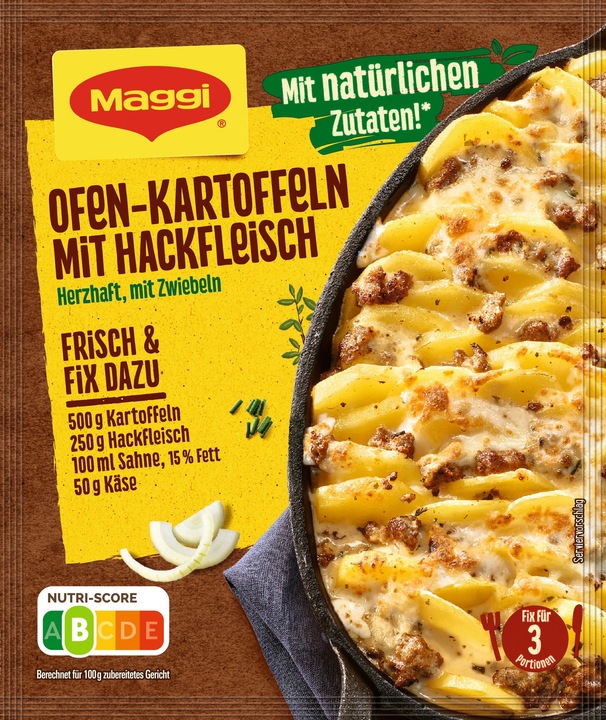 Produktbild Maggi Ofen-Kartoffeln mit Hackfleisch (34 g)