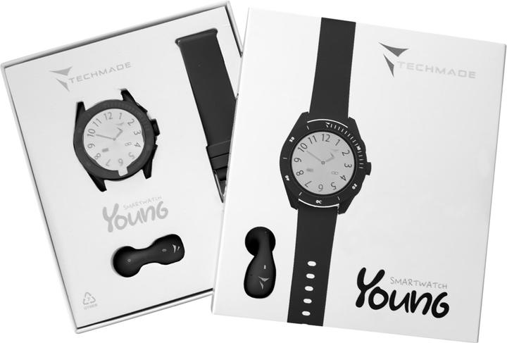 Produktbild Techmade Smart Watch Young Schwarz Bundle