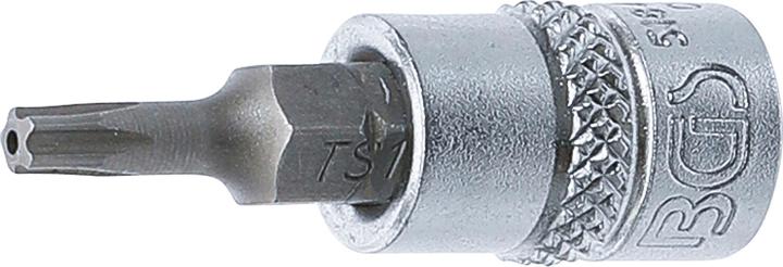 Produktbild BGS Bit-Einsatz Antrieb Innenvierkant 6,3 mm (1/4") TS-Profil (für Torx Plus) mit Bohrung TS15 (6,3 mm)