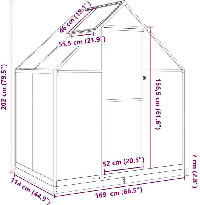 Produktbild vidaXL Gewächshaus