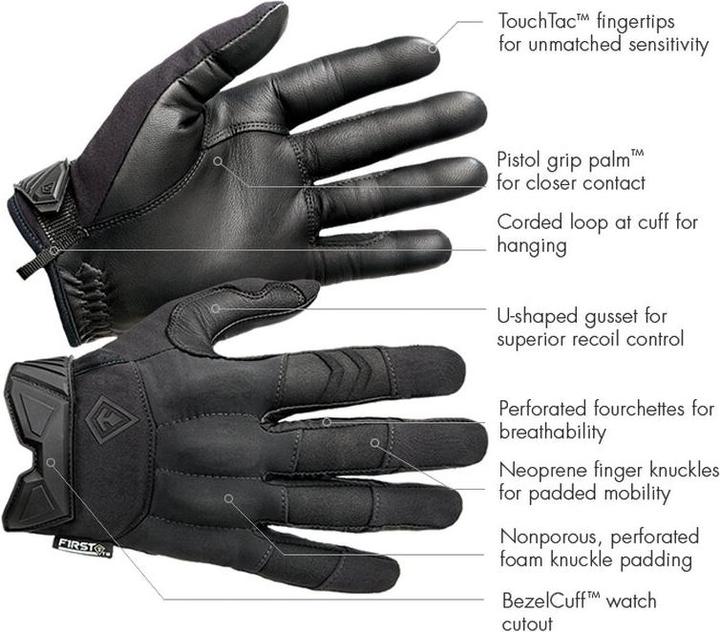Actual product image First Tactical Glove Knuckle Protection Hard XL Black (XL)