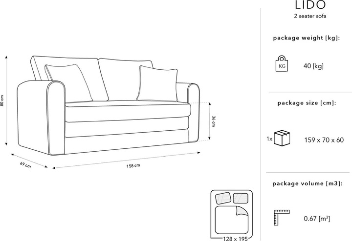 Actual product image Micadoni Lido (2 person sofa, 3-seater, 4-seater)