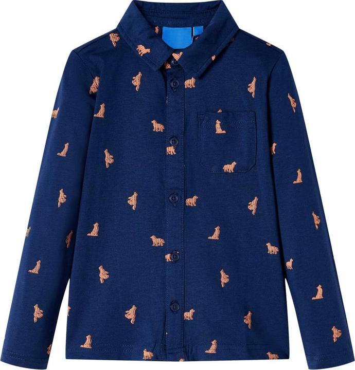 Immagine prodotto vidaXL Camicia da bambino blu navy 140,Materiale: 100 % cotone,Colore (140)