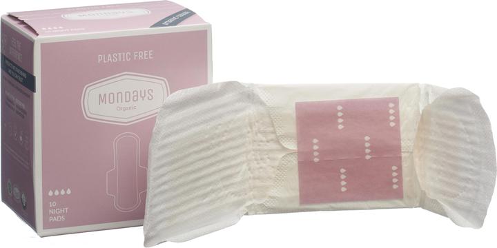 Actual product image Organic Mondays Organic pads with wings (10 x)
