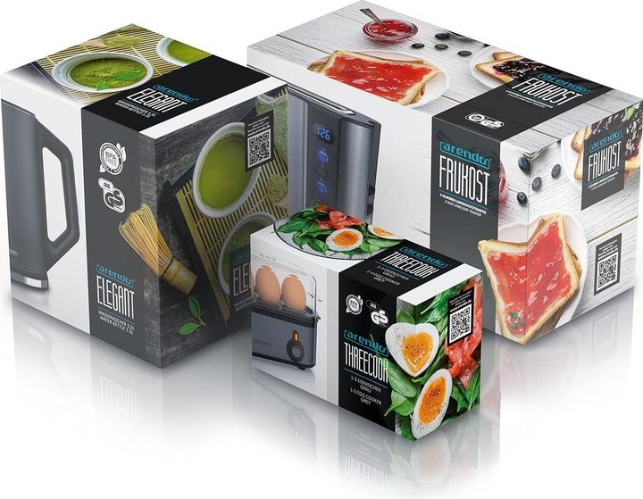 Actual product image Arendo Frühstücks-Set mit Toaster, Wasser- und Eierkocher (1.50 l)