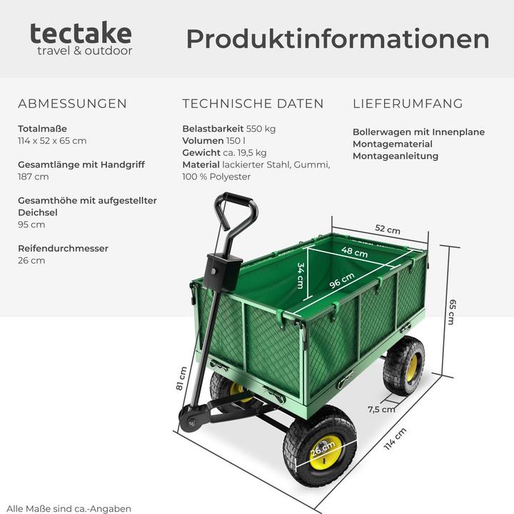 Actual product image tectake Handcart