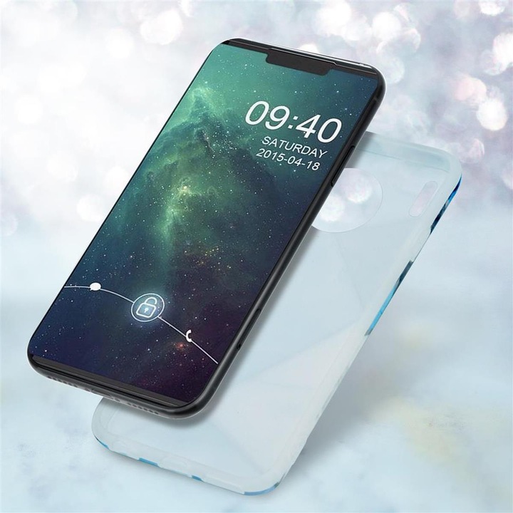Image du produit Cadorabo Couverture IMD TPU Marbre coloré (Mate 30)