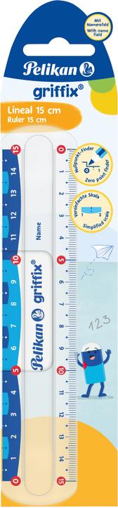 Pelikan Lineal 15cm Griffix blau (15 cm, Kunststoff)