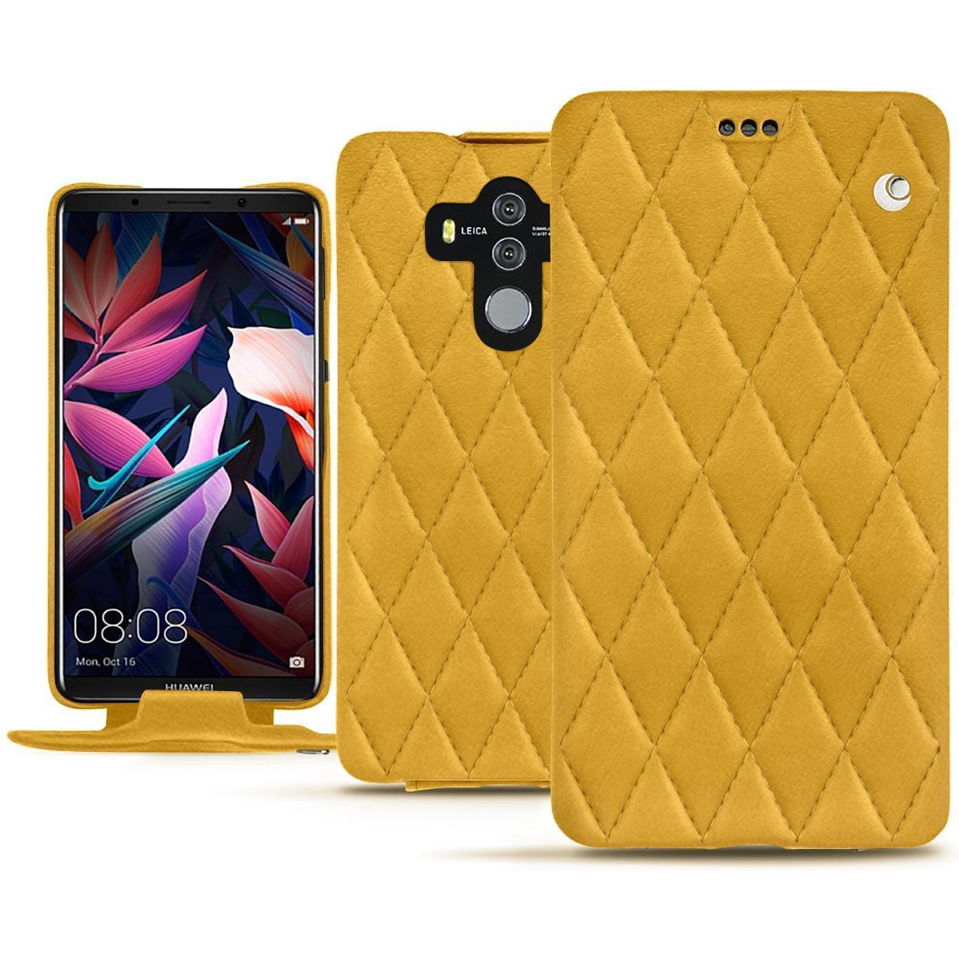 Noreve Lederschutzhülle vertikal (Huawei Mate 10 Pro), Smartphone Hülle, Orange