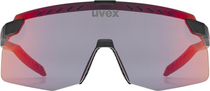 Actual product image Uvex pace stage small (black matt (red)*, Mirror Red)