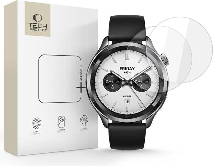 Spigen Tech-Protect Glass Fit+ 2er-Pack Panzerglas für Xiaomi Watch S4 - transparent (S4)