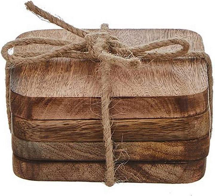 Productafbeelding Mica Decorations Untersetzer Duko 4 Stücke (10 x 10 x 5 cm) (4x, Glazen onderzetter)