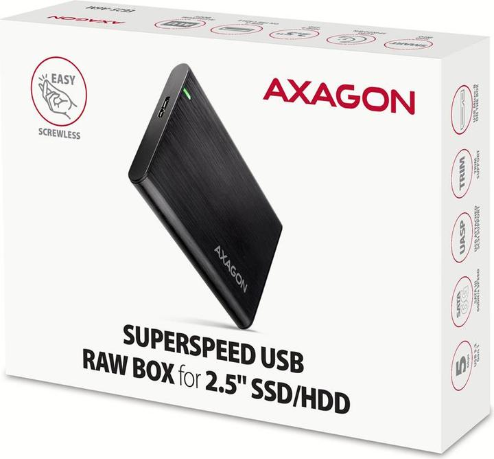 Actual product image Axagon EE25-A6M USB3.0 - SATA 6G 2.5" external hard drive enclosure (2.5")