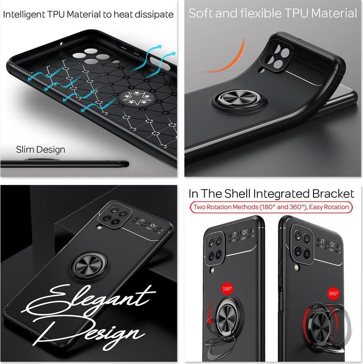 Produktbild Nalia Matte Ring Silikon Hülle (Samsung Galaxy A12)