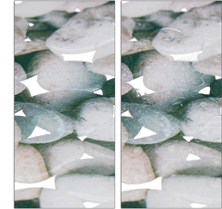 Actual product image Relaxdays Anti-Slip Bath Mat, Stone-look (36 x 68 x 0.5 cm)