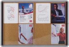 Produktbild Nobo Schaukasten Schiebetür Kork-Rueckwand 12 x DIN A4 für Innenbereich