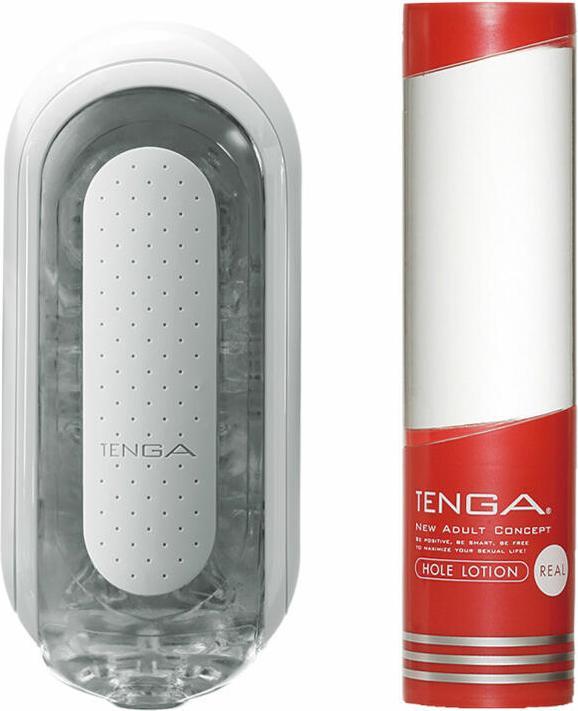 Produktbild Tenga Flip Zero White + Hole Lotion Real Bundle