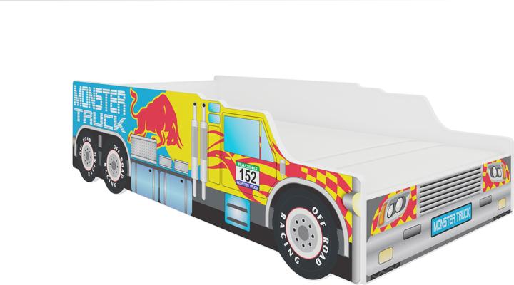 Actual product image ADRK Furniture Bed with mattress MONSTER TRUCK 140x70 (140 x 70 cm)