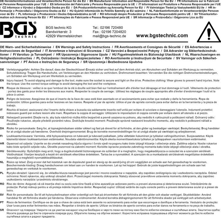 Actual product image BGS Socket, Gear Lock, deep 6,3 mm (1/4") Drive 10 mm (10 mm)